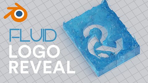 Blender 3D - Logo Reveal Fluid Simulation!!!!!