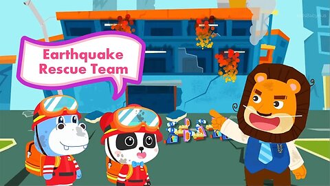 Earthquake Rescue Team - How To Use Rescue Equipment To Help Victims - Babybus Game