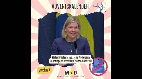 🙅Lucka 7 | "Ta en krampaus från de ovaccinerade" | Magdalena Andersson, statsminister