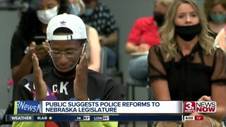 Public suggests police reforms to Nebraska legislature