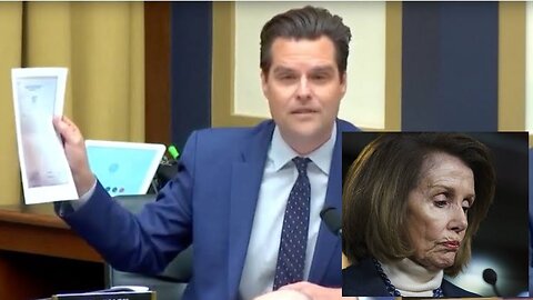 "I HAVE THE EVIDENCE" NANCY PELOSI PANICS IN CONGRESS AS MATT GAETZ EXPOSES NEW FACTS IN CONGRESS