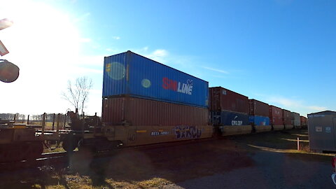 CN 5783 & CN 8859 Locomotives Stack Train Eastbound Strathroy Sub