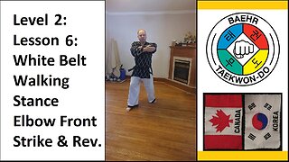 Baehr Taekwondo: 02-06: Yellow Stripe: Walking Stance - Elbow Front Strike