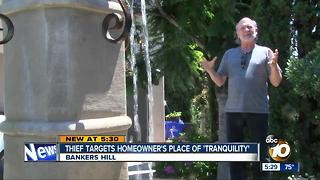 Thief targets homeowner's place of tranquility