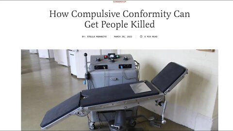 I Read to You: How Compulsive Conformity Can Get People Killed