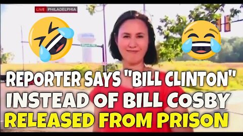 BBC reporter Mistakenly calls Bill Cosby “Bill Clinton” 😂😂😂 when announcing release from Prison