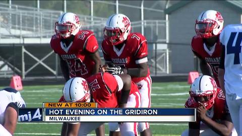 Prep players sweat it out for fall football