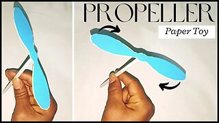 How to Make Flying Propeller at Home | How to Make Paper Helicopter