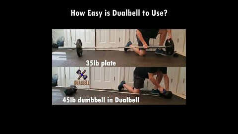 The workouts with the Dualbell dumbbell holder are great and it's easy to get on and off!