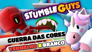 #stumbleguys ,GUERRA DAS CORES VERMELHO X BRANCO