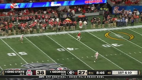 Georgia WR Arian Smith WIDE OPEN 76 Yard TD vs Ohio State | 2022 College Football