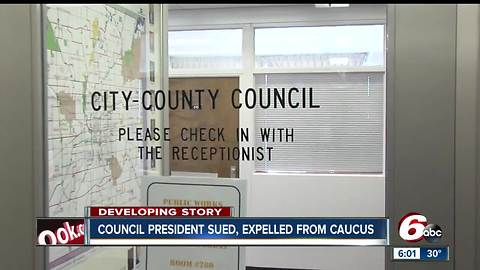 President of the city-county council is being sued over the firings of two high-level employees