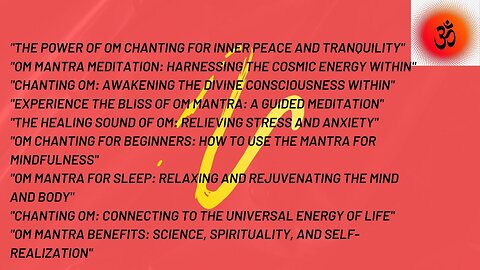 Harmonizing the Soul: Deep Tranquility through OM Mantra Meditation