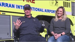 Clark County's first one-handed firefighter retires, will continue to serve community