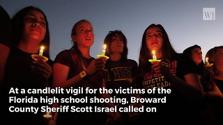 Florida Sheriff Calls Out Politicians During Candlelight Vigil For Victims of School Shooting