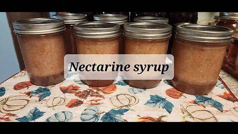 Canning nectarine syrup #everybitcountschallenge #canning #forjars