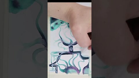 Ancient Building Part 2 | Gel pen for rounding off #abstract #Doodle #painting #timelapse #gelpen