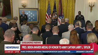 President Biden awards medal of honor to Army Captain Larry L. Taylor