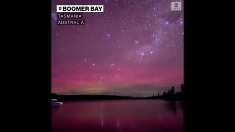 Aurora Australis🇦🇺 shimmers over Tasmania in stunning magnetospheric light show.