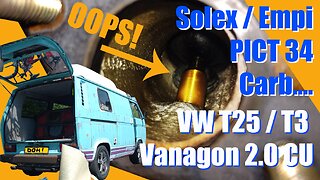 Fit VW Bug Pict3 34 Carb On VW T25 2 Litre CU, CO2 check, Colour Tune, DIY Bigger Main Jet