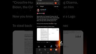 1/19 /21 TRUMP DECLASSIFIED Crossfire Hurricane docs showing Obama Biden CIA DOJ FBI spied on him