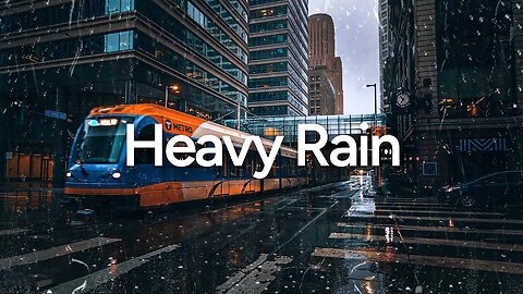 RELAX NOW ⚡ 10 Hours of Relaxing Rain Sounds in Downtown