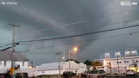 Firefighters nearly hit by lightning strike