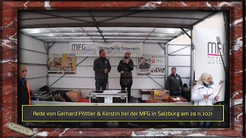 Rede von Gerhard Pöttler & Kerstin bei der MFG in Salzburg am 28.11.2021