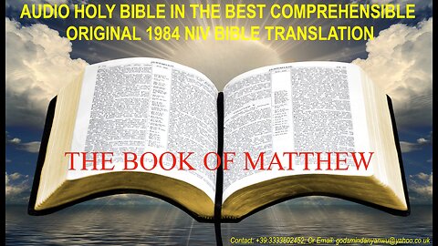 AUDIO HOLY BIBLE: THE BOOK OF MATTHEW - IN THE BEST ORIGINAL 1984 NIV BIBLE TRANSLATION