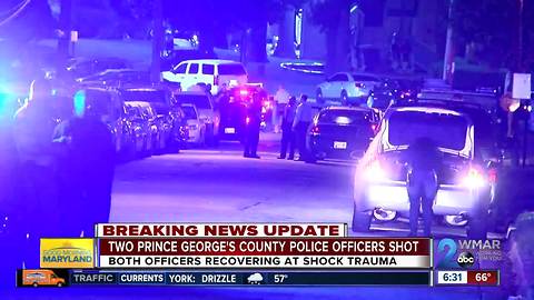 Police investigating two officers shot in Prince George's County