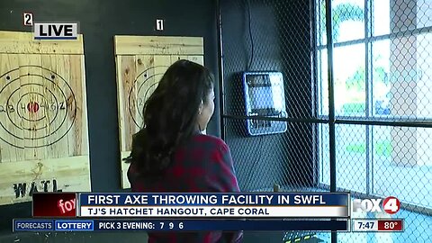 First axe throwing facility opens in SWFL 07:30 hit