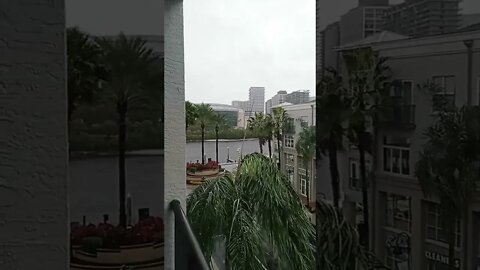 Downtown Tampa Hurricane Ian | Water Level going Down #shorts #hurricaneian #tampabay