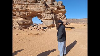 climbing through the arch