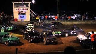 Relay For Life Boyle county Danville, KY Mini car demo derby 8-21-10 Feature pt 2