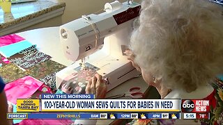 100-year-old Clearwater sewing star makes quilts for babies