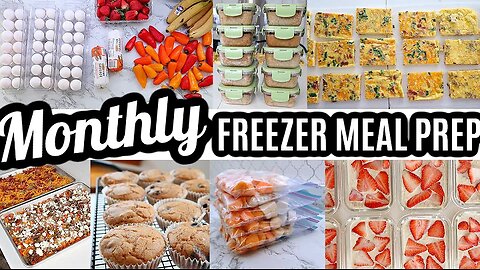 EASY MONTHLY FREEZER MEAL PREP | LARGE FAMILY MEALS | COOK WITH ME | RECIPES FOR THE FREEZER