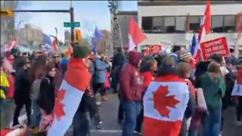 Freedom March in Calgary, Alberta, Canada || Foreign News