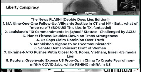 Liberty Conspiracy LIVE 6-20-24! 10 Commandments in Schools? Vigilante Justice NY? Ukraine, Israel