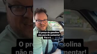 Vinheteiro assustado com o preço da gasolina.