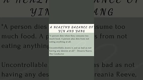 A Healthy Balance Of Yin And Yang - Dreania Reeve, The Conductor