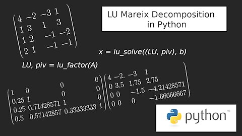 LU Decomposition in Python