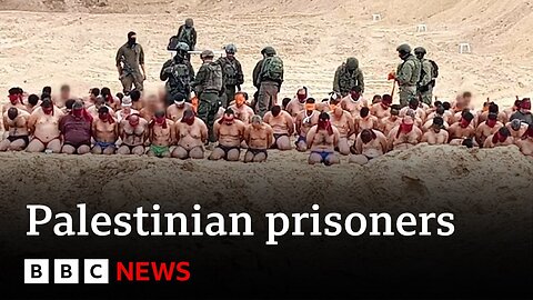 Images emerge of Palestinian captives stripped and bound in Gaza | BBC News