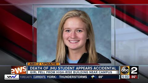 New details about the death of a Johns Hopkins student