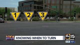 What is Arizona's law when pedestrians are in the crosswalk?