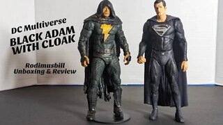 DC Multiverse MacFarlane Toys BLACK ADAM WITH CLOAK Figure Unboxing and Review - by Rodimusbill