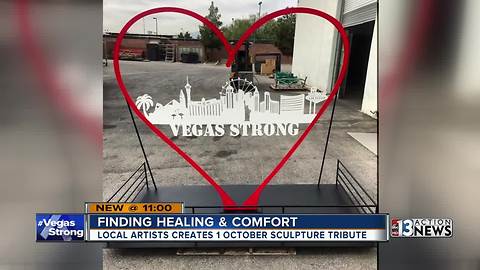 Local artist creates Vegas Strong sculpture