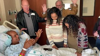 A father prays for his daughters before brain surgery - Love For His People Ministry, Charlotte, NC