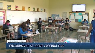 Encouraging school families to get children vaccinated