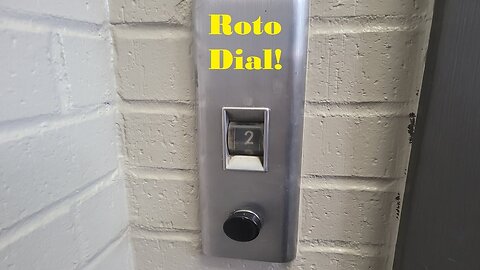 ROTO DIAL! Sweet 1961 Otis Black Button Traction Elevator at 924 Main Street (N Wilkesboro, NC)