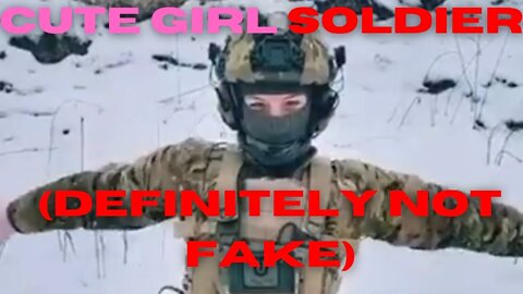 CUTE GIRL SOILDER DOES TIK TOK DANCE ON THE FRONT LINE